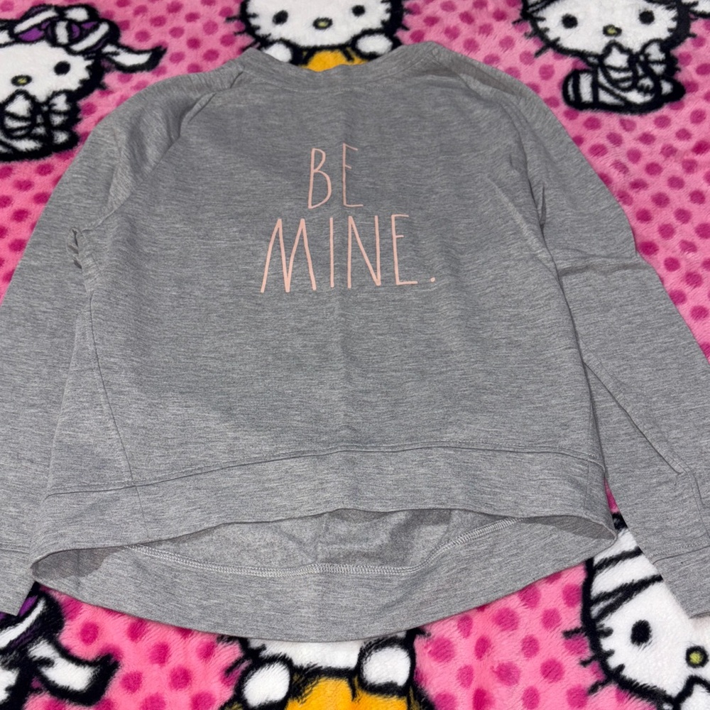 Rae Dunn Gray 'Be Mine' Sweatshirt